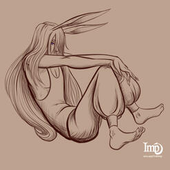 Fullbody sketch, splash of color