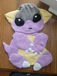 Detail of baby Kangaskhan from Blanket Hoodie
